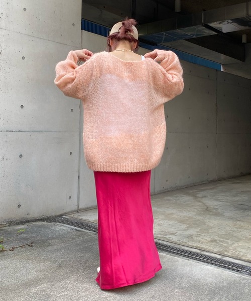 DouDou（ドゥドゥ）の「キュプラレーヨンスカート（スカート・レディース・ブラック/イエロー×グリーン/ピンク/ライトグレー・FREE）」の20枚目の写真