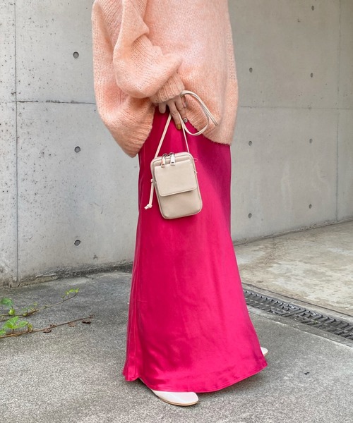 DouDou（ドゥドゥ）の「キュプラレーヨンスカート（スカート・レディース・ブラック/イエロー×グリーン/ピンク/ライトグレー・FREE）」の12枚目の写真