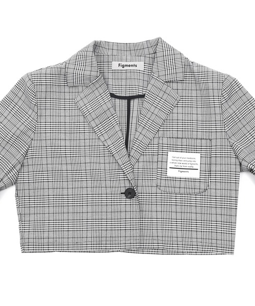 Figments（フィグメンツ）の「クロップドテーラードジャケット（テーラードジャケット・レディース・ブラック/その他1・FREE）」の5枚目の写真