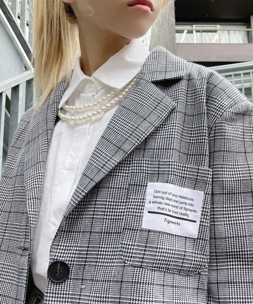 Figments（フィグメンツ）の「クロップドテーラードジャケット（テーラードジャケット・レディース・ブラック/その他1・FREE）」の13枚目の写真