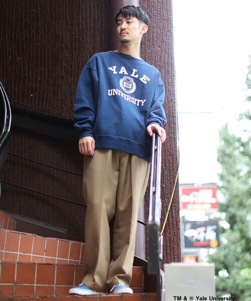 BEAMS BOY / カレッジ クルー スウェット BEAMS（ビームス）BE AT TOKYO / 刺繍ロゴ クルーネック