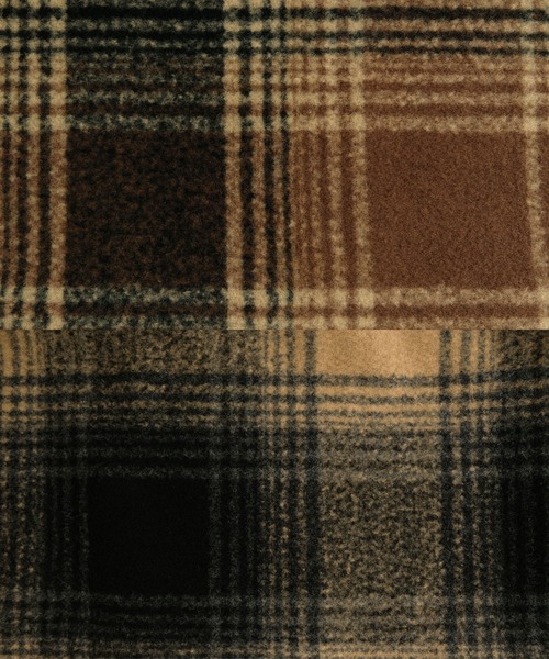 ANDJ(アンドジェイ)の「チェック柄チェスターコート(チェスターコート・レディース・ブラウン/ベージュ・M)」の11枚目の写真