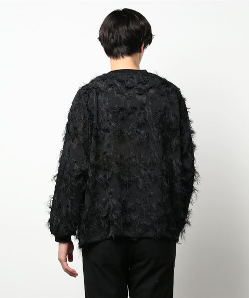 Lui's(ルイス)の「キュプラ混ジャガードクルーネック(その他トップス・メンズ・ブラック/パープル・FREE)」の4枚目の写真