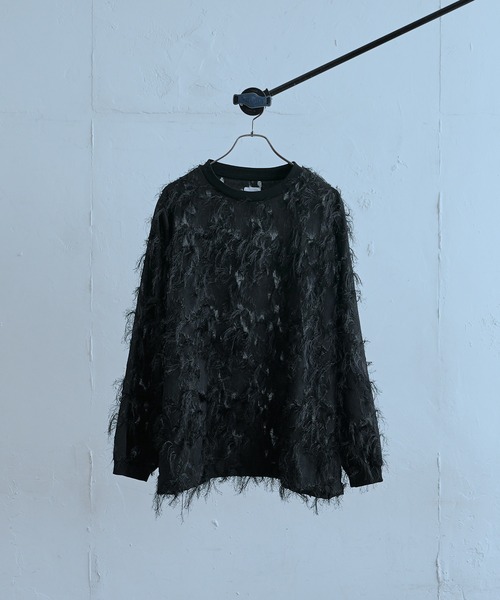 Lui's(ルイス)の「キュプラ混ジャガードクルーネック(その他トップス・メンズ・ブラック/パープル・FREE)」の14枚目の写真