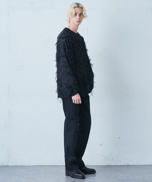 Lui's(ルイス)の「キュプラ混ジャガードクルーネック(その他トップス・メンズ・ブラック/パープル・FREE)」の10枚目の写真