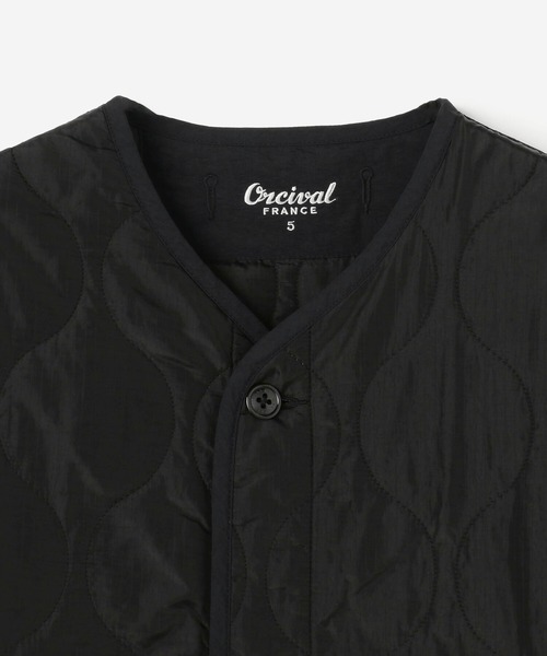 ORCIVAL（オーシバル）の「ORCIVAL | キルトカラーレスジャケット MEN（ノーカラージャケット・メンズ・ブラック/オリーブ・4/5）」の9枚目の写真