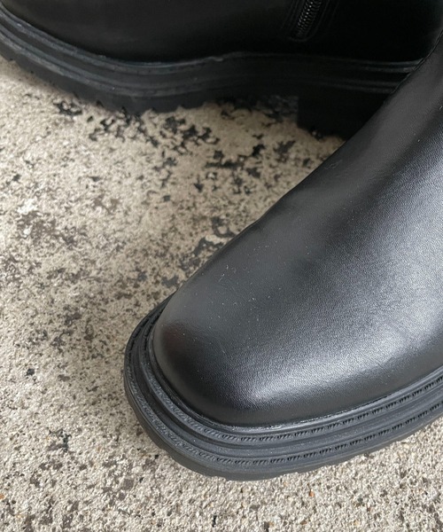 CAPRICIEUX LE'MAGE（カプリシューレマージュ）の「トラックソールロングブーツ（ブーツ・レディース・ブラック/キャメル・37/39）」の6枚目の写真