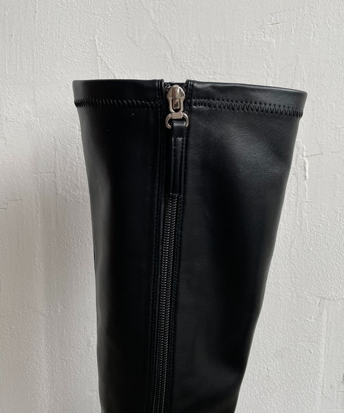 CAPRICIEUX LE'MAGE（カプリシューレマージュ）の「トラックソールロングブーツ（ブーツ・レディース・ブラック/キャメル・37/39）」の8枚目の写真