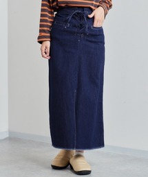 レースアップ デニムスカート ２ＷＡＹ