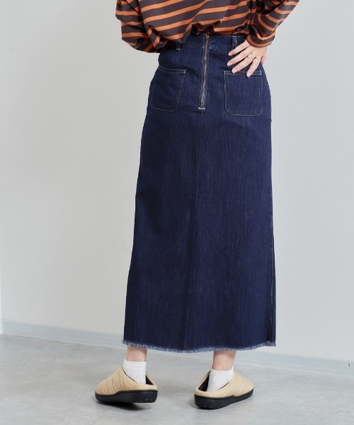cepo（セポ）の「レースアップ デニムスカート ２ＷＡＹ（デニムスカート・レディース・ネイビー/ブルー系2・S/M）」の9枚目の写真