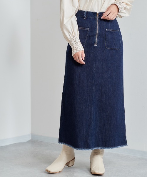 cepo（セポ）の「レースアップ デニムスカート ２ＷＡＹ（デニムスカート・レディース・ネイビー/ブルー系2・S/M）」の10枚目の写真