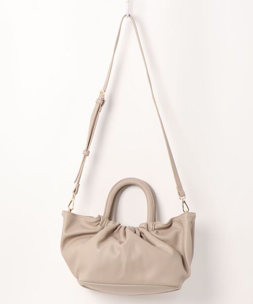 Te chichi（テチチ）の「ギャザー2WAYトートバッグ（トートバッグ・レディース・ブラック/ベージュ/オリーブ・ﾌﾘ-）」の3枚目の写真