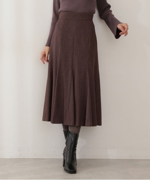 PROPORTION BODY DRESSING（プロポーションボディドレッシング）の「ミックスハウンドトゥースマーメイドスカート / 1211220113（スカート・レディース・パープル/ブラウン・MEDIUM/SMALL）」の4枚目の写真