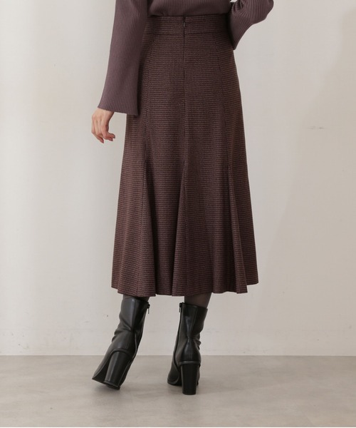 PROPORTION BODY DRESSING（プロポーションボディドレッシング）の「ミックスハウンドトゥースマーメイドスカート / 1211220113（スカート・レディース・パープル/ブラウン・MEDIUM/SMALL）」の6枚目の写真