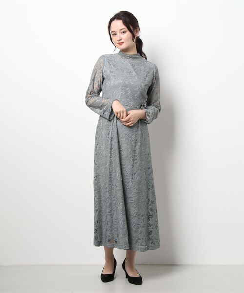 クライマックスセール再値下げ Kaene 総レースマキシワンピース 被り心地最高