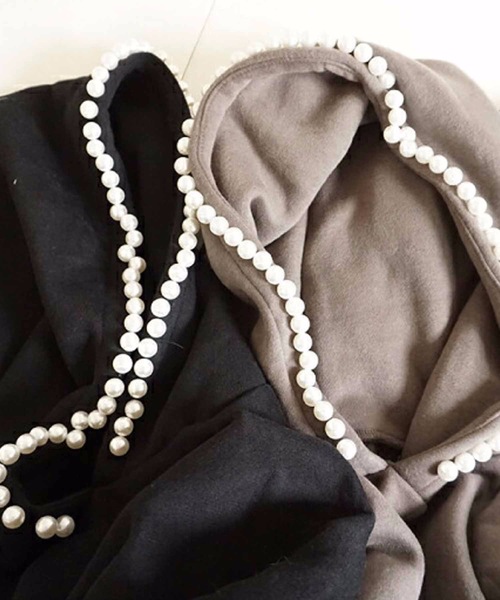 パールフードスウェットワンピース（ワンピース）｜M y u（ミュー）の