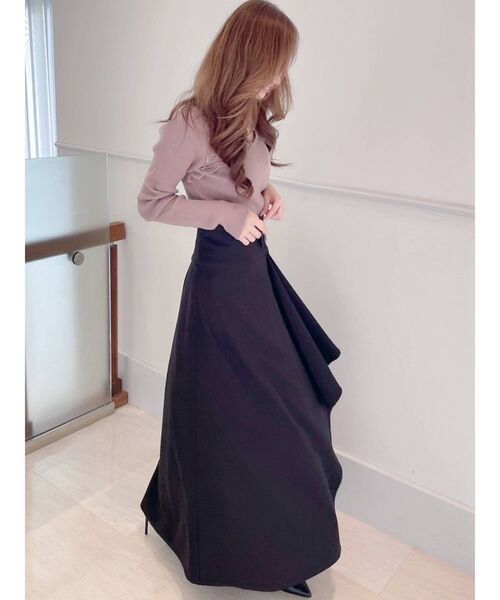 RESEXXY（リゼクシー）の「ラッフルレイヤードスカート（スカート・レディース・ブラック/ブラウン/ベージュ・FREE）」の13枚目の写真