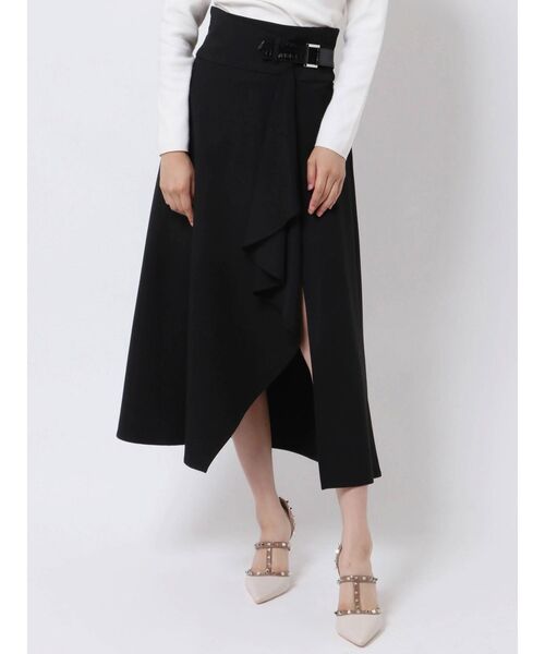 RESEXXY（リゼクシー）の「ラッフルレイヤードスカート（スカート・レディース・ブラック/ブラウン/ベージュ・FREE）」の6枚目の写真