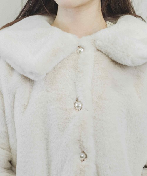 Clice de Paris（クリシェドゥパリス）の「ESエコファー襟付きJKT（その他アウター・レディース・アイボリー/モカ・ONESIZE）」の20枚目の写真