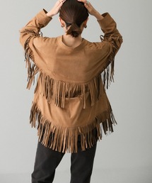 KBF | フェイクスエードフリンジシャツ(シャツ/ブラウス)