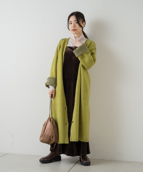 Kastane(カスタネ)の「【リバーシブル】ボア×サテンリバーシブル巾着BAG(ハンドバッグ・レディース・ブラック/ブラウン/パープル・FREE)」の8枚目の写真