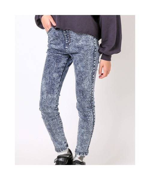 ZIDDY（ジディ）の「ZIDDY/【ニコ☆プチ掲載】シンプル裏起毛デニムレギパン(130~160cm)（デニムパンツ・キッズ・ブラック/ネイビー・160/140/130/150）」の2枚目の写真