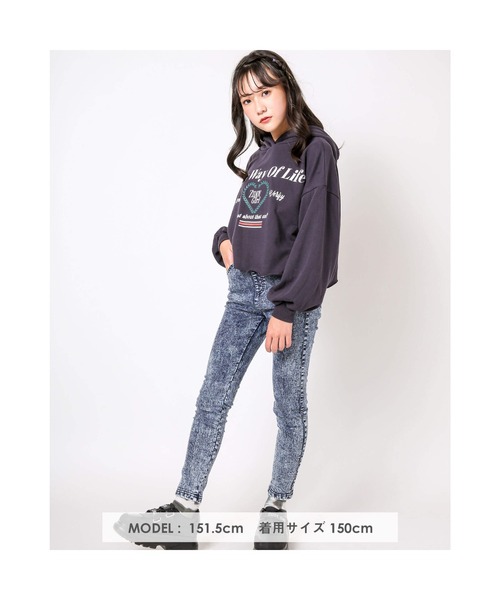 ZIDDY（ジディ）の「ZIDDY/【ニコ☆プチ掲載】シンプル裏起毛デニムレギパン(130~160cm)（デニムパンツ・キッズ・ブラック/ネイビー・160/140/130/150）」の17枚目の写真