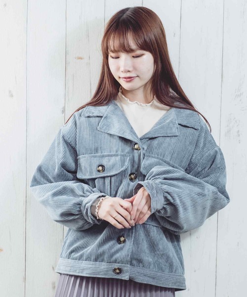 Clice de Paris（クリシェドゥパリス）の「ESコーデュロイJKT（その他アウター・レディース・アイボリー/ブルー・ONESIZE）」の2枚目の写真