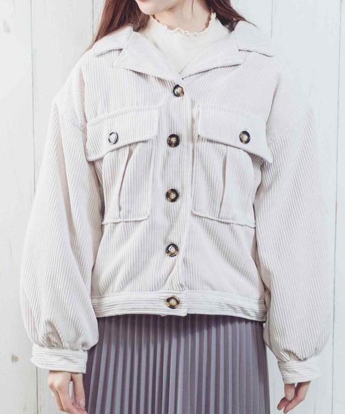 Clice de Paris（クリシェドゥパリス）の「ESコーデュロイJKT（その他アウター・レディース・アイボリー/ブルー・ONESIZE）」の22枚目の写真