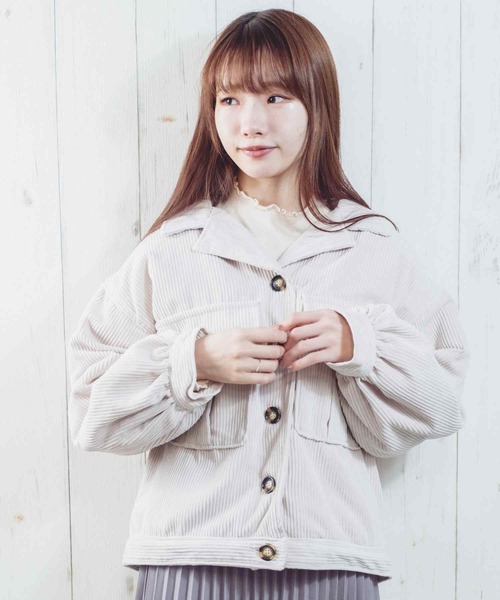 Clice de Paris（クリシェドゥパリス）の「ESコーデュロイJKT（その他アウター・レディース・アイボリー/ブルー・ONESIZE）」の7枚目の写真