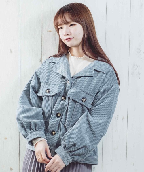 Clice de Paris（クリシェドゥパリス）の「ESコーデュロイJKT（その他アウター・レディース・アイボリー/ブルー・ONESIZE）」の14枚目の写真