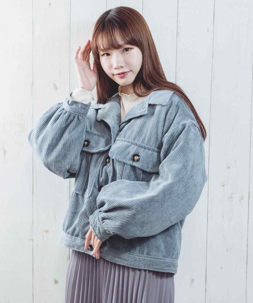 Clice de Paris（クリシェドゥパリス）の「ESコーデュロイJKT（その他アウター・レディース・アイボリー/ブルー・ONESIZE）」の15枚目の写真