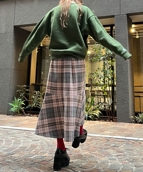 HEYUMM(ヘユム)の「チェックマーメイドスカート(スカート・レディース・ブラウン系その他/ブラック系その他/グレー系その他・ONE)」の15枚目の写真