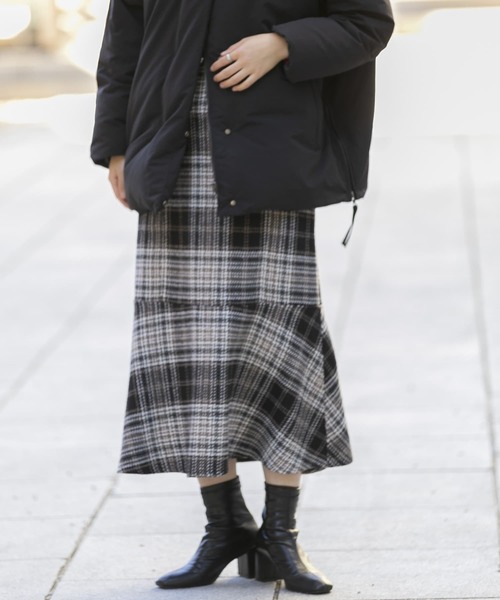 HEYUMM(ヘユム)の「チェックマーメイドスカート(スカート・レディース・ブラウン系その他/ブラック系その他/グレー系その他・ONE)」の20枚目の写真