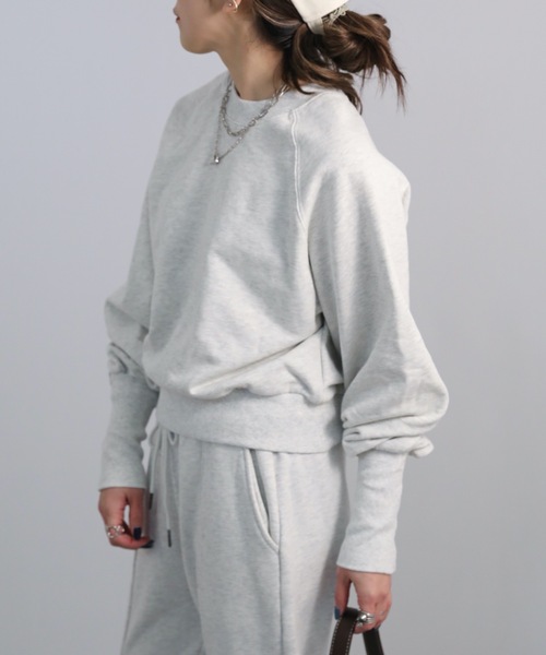 ap retro（アプレトロ）の「マルチウェイ裏毛プルオーバー　トレーナー/カーディガン（スウェット・レディース・ブラック/アイボリー/オートミール・FREE）」の3枚目の写真