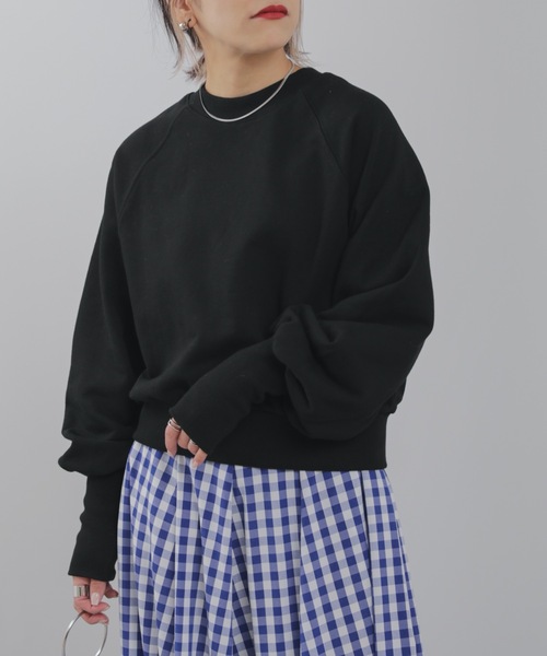 ap retro（アプレトロ）の「マルチウェイ裏毛プルオーバー　トレーナー/カーディガン（スウェット・レディース・ブラック/アイボリー/オートミール・FREE）」の6枚目の写真