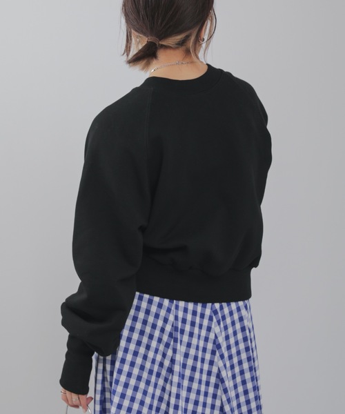 ap retro（アプレトロ）の「マルチウェイ裏毛プルオーバー　トレーナー/カーディガン（スウェット・レディース・ブラック/アイボリー/オートミール・FREE）」の21枚目の写真