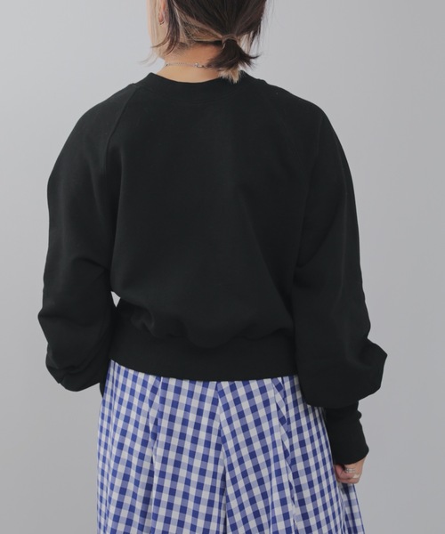 ap retro（アプレトロ）の「マルチウェイ裏毛プルオーバー　トレーナー/カーディガン（スウェット・レディース・ブラック/アイボリー/オートミール・FREE）」の22枚目の写真