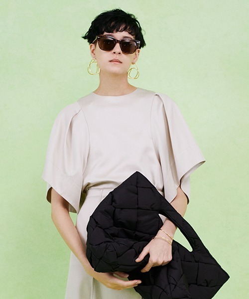 Mila Owen（ミラオーウェン）の「パテッドメッシュバッグ（ハンドバッグ・レディース・オリーブ/ベージュ/アイボリー/ブラック・FREE）」の14枚目の写真