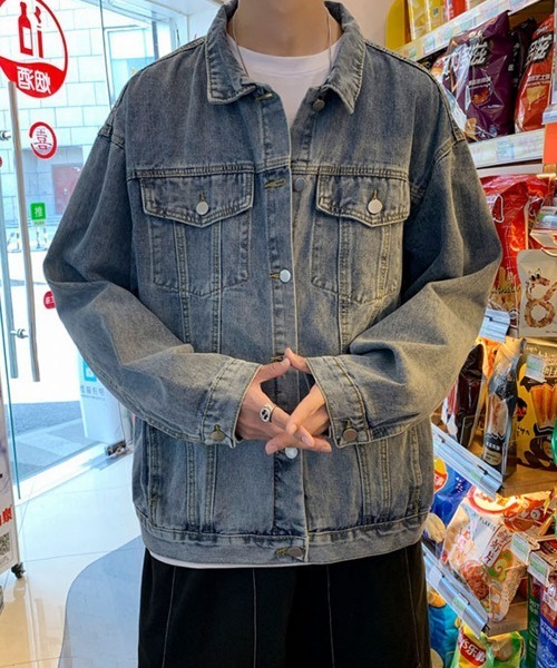 NEW GENTLEMAN(ニュージェントルマン)の「ルーズシルエット デニムジャケット(デニムジャケット・メンズ・ブルー・FREE)」の9枚目の写真