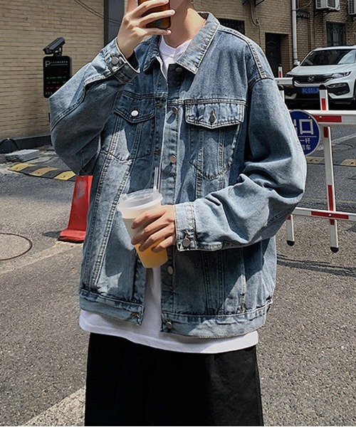 NEW GENTLEMAN(ニュージェントルマン)の「ルーズシルエット デニムジャケット(デニムジャケット・メンズ・ブルー・FREE)」の2枚目の写真