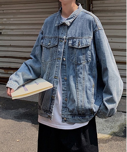 NEW GENTLEMAN(ニュージェントルマン)の「ルーズシルエット デニムジャケット(デニムジャケット・メンズ・ブルー・FREE)」の6枚目の写真