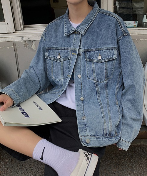 NEW GENTLEMAN(ニュージェントルマン)の「ルーズシルエット デニムジャケット(デニムジャケット・メンズ・ブルー・FREE)」の8枚目の写真