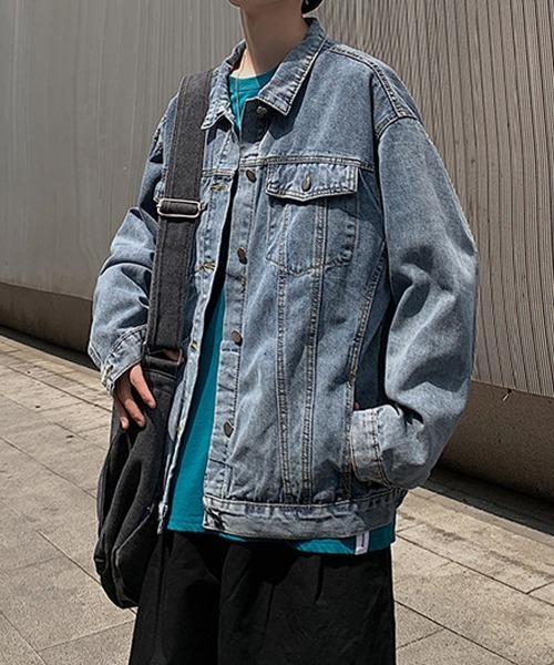 NEW GENTLEMAN(ニュージェントルマン)の「ルーズシルエット デニムジャケット(デニムジャケット・メンズ・ブルー・FREE)」の4枚目の写真