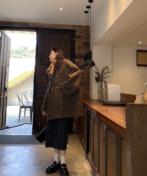 Jewelobe（ジュエローブ）の「ダブル釦ワイドベンツデニムスカート（デニムスカート・レディース・ブラック/ネイビー・S/M）」の13枚目の写真