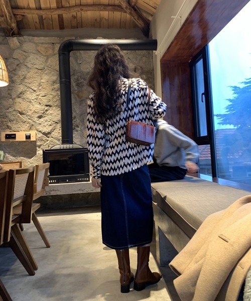 Jewelobe（ジュエローブ）の「ダブル釦ワイドベンツデニムスカート（デニムスカート・レディース・ブラック/ネイビー・S/M）」の22枚目の写真