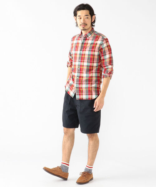 BEAMS PLUS（ビームスプラス）の「BEAMS PLUS / インディアン マドラスチェック ボタンダウン シャツ（シャツ/ブラウス・メンズ・レッド/その他/ネイビー/グリーン・LARGE/SMALL/MEDIUM/X-LARGE/X-SMALL）」の6枚目の写真