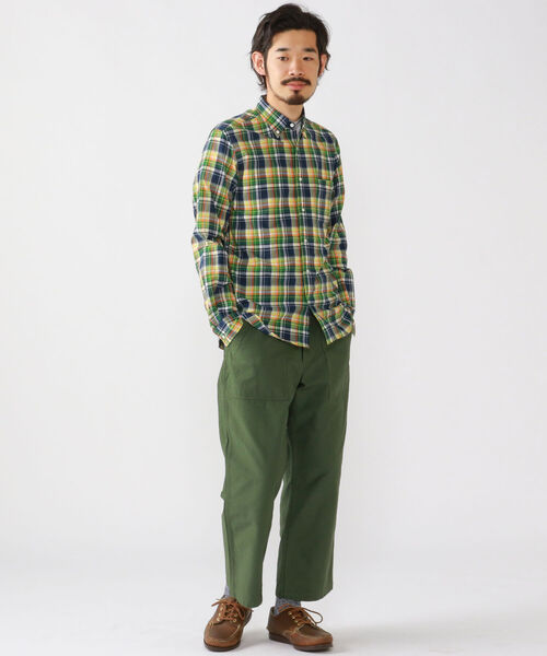BEAMS PLUS（ビームスプラス）の「BEAMS PLUS / インディアン マドラスチェック ボタンダウン シャツ（シャツ/ブラウス・メンズ・レッド/その他/ネイビー/グリーン・LARGE/SMALL/MEDIUM/X-LARGE/X-SMALL）」の7枚目の写真