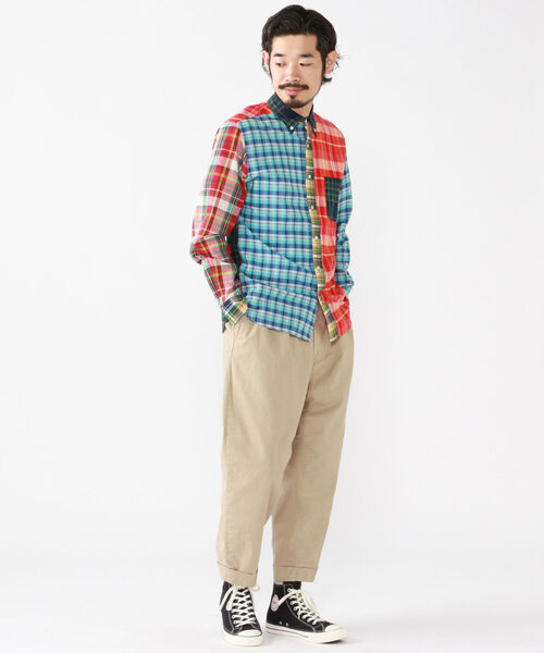 BEAMS PLUS（ビームスプラス）の「BEAMS PLUS / インディアン マドラスチェック ボタンダウン シャツ（シャツ/ブラウス・メンズ・レッド/その他/ネイビー/グリーン・LARGE/SMALL/MEDIUM/X-LARGE/X-SMALL）」の14枚目の写真