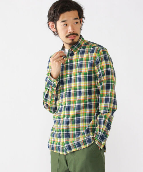 BEAMS PLUS（ビームスプラス）の「BEAMS PLUS / インディアン マドラスチェック ボタンダウン シャツ（シャツ/ブラウス・メンズ・レッド/その他/ネイビー/グリーン・LARGE/SMALL/MEDIUM/X-LARGE/X-SMALL）」の17枚目の写真